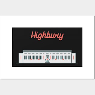 Minimalist Highbury Posters and Art